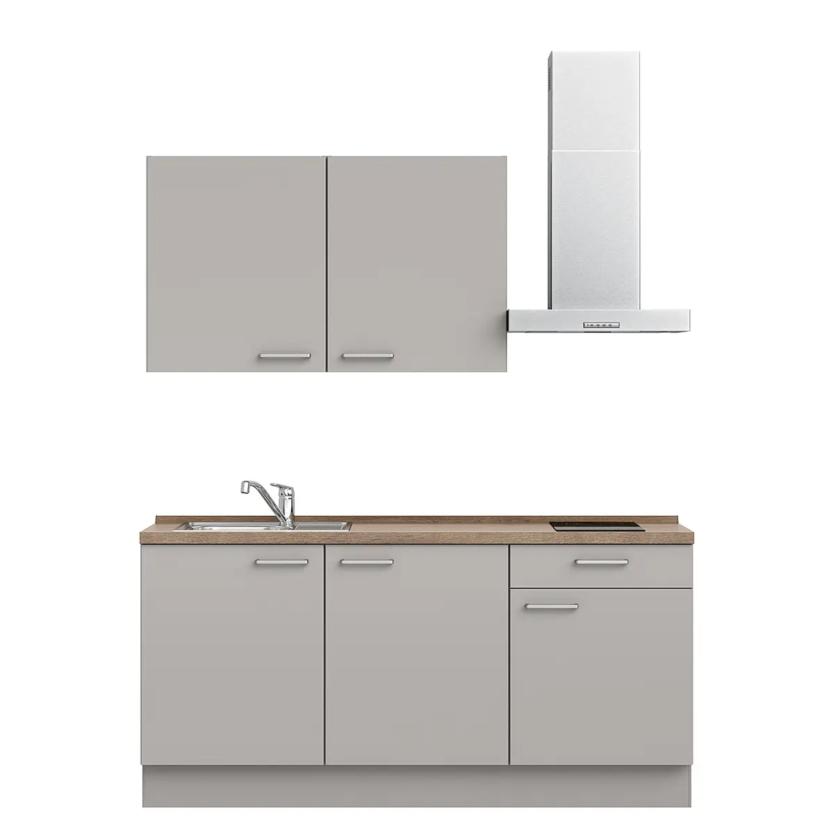 Küchenzeile Low-Line Touch Variante A | Grau