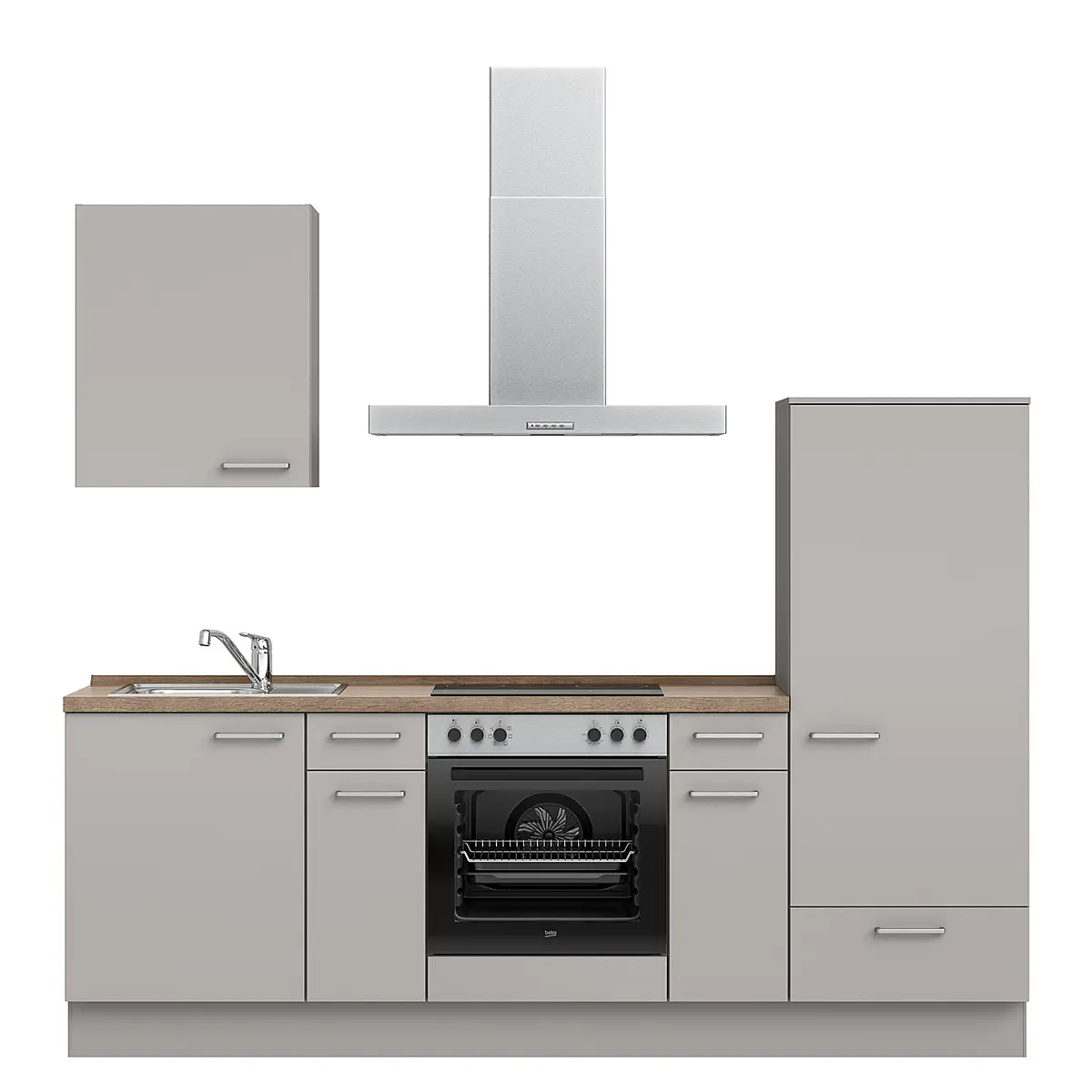 Küchenzeile Low-Line Touch Variante A | Grau