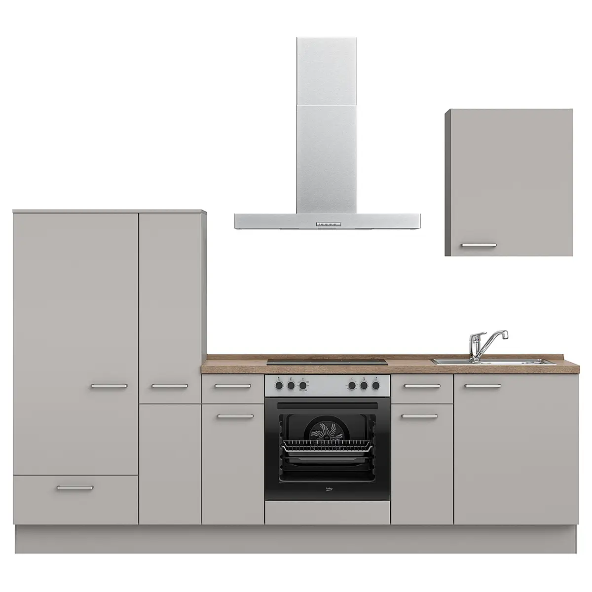 Küchenzeile Low-Line Touch Variante A | Grau