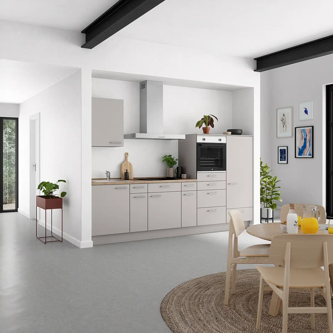 Küchenzeile Low-Line Touch Variante D | Grau