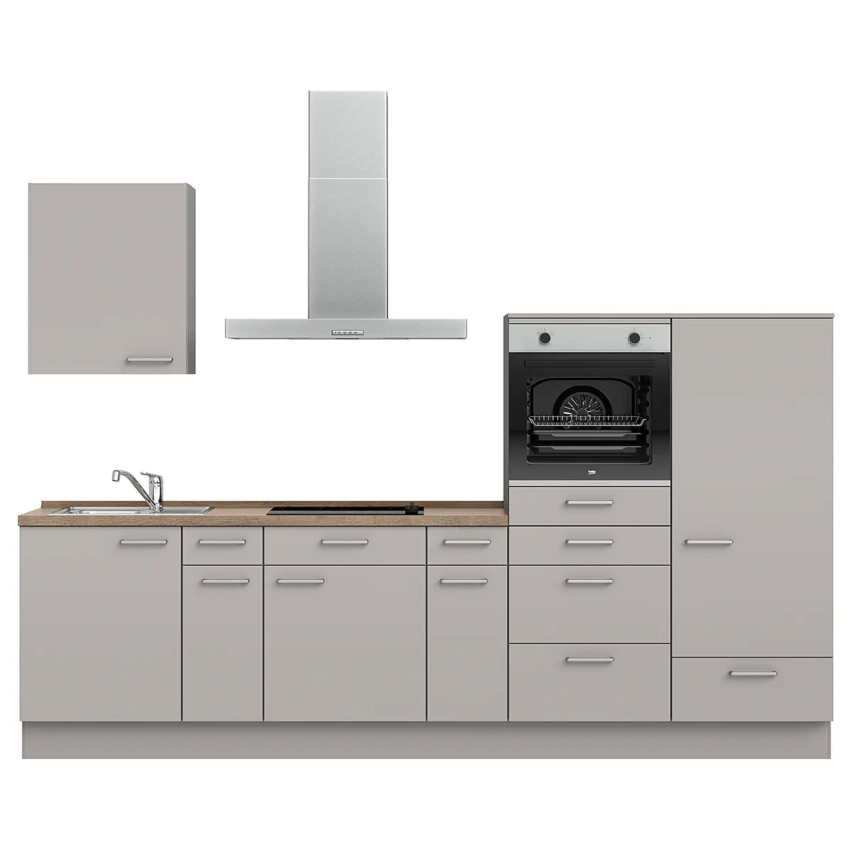 Küchenzeile Low-Line Touch Variante D | Grau