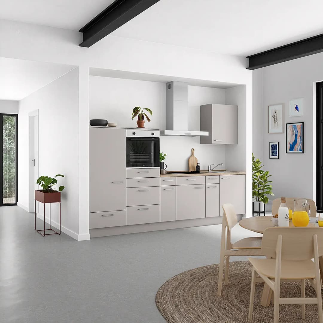 Küchenzeile Low-Line Touch Variante D | Grau