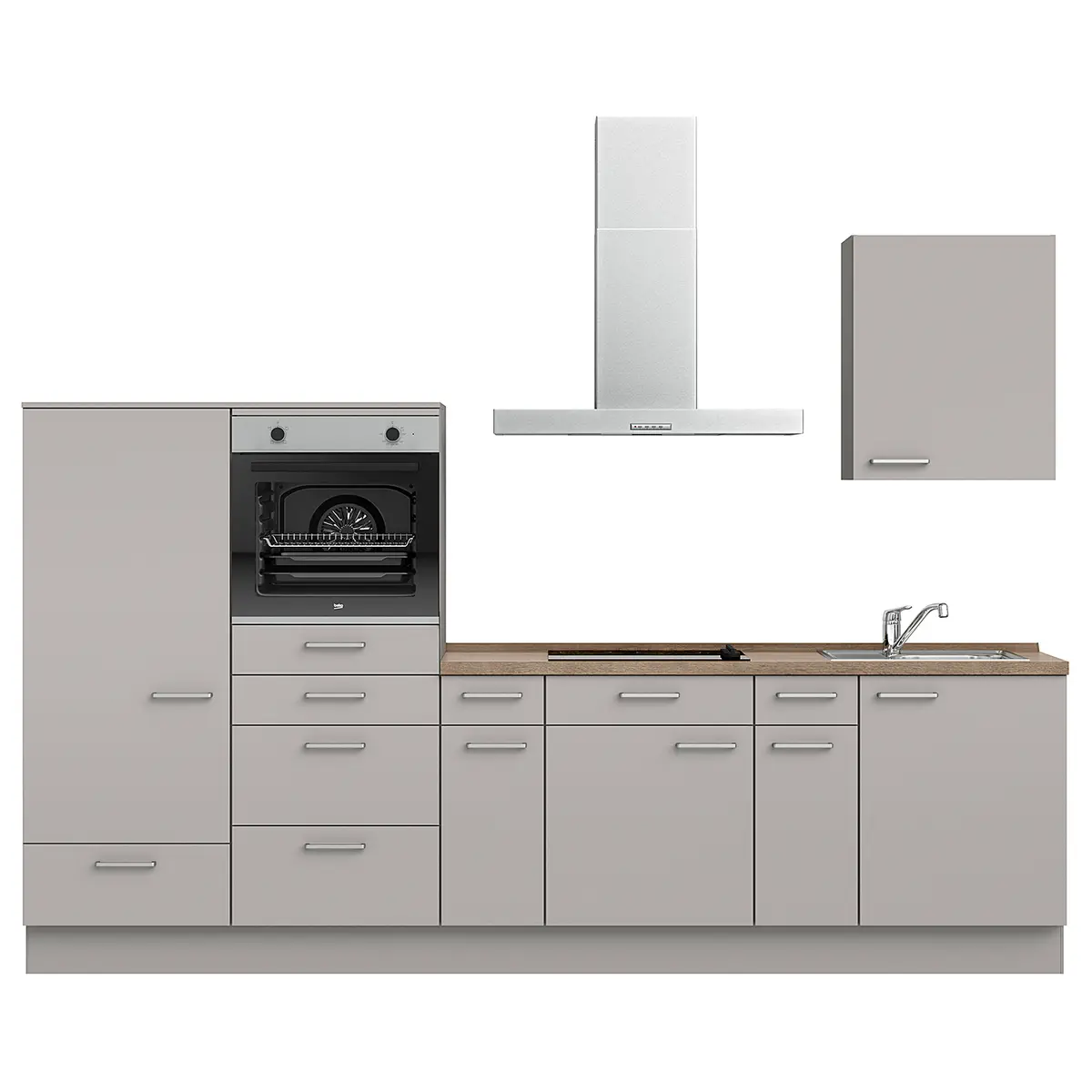 Küchenzeile Low-Line Touch Variante D | Grau