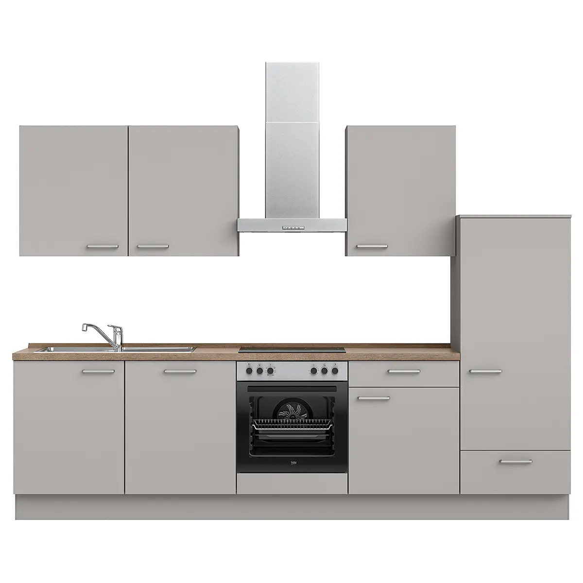 Küchenzeile Low-Line Touch Variante C | Grau