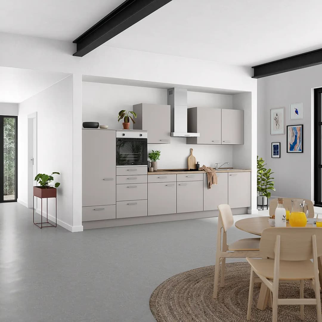 Küchenzeile Low-Line Touch Variante D | Grau