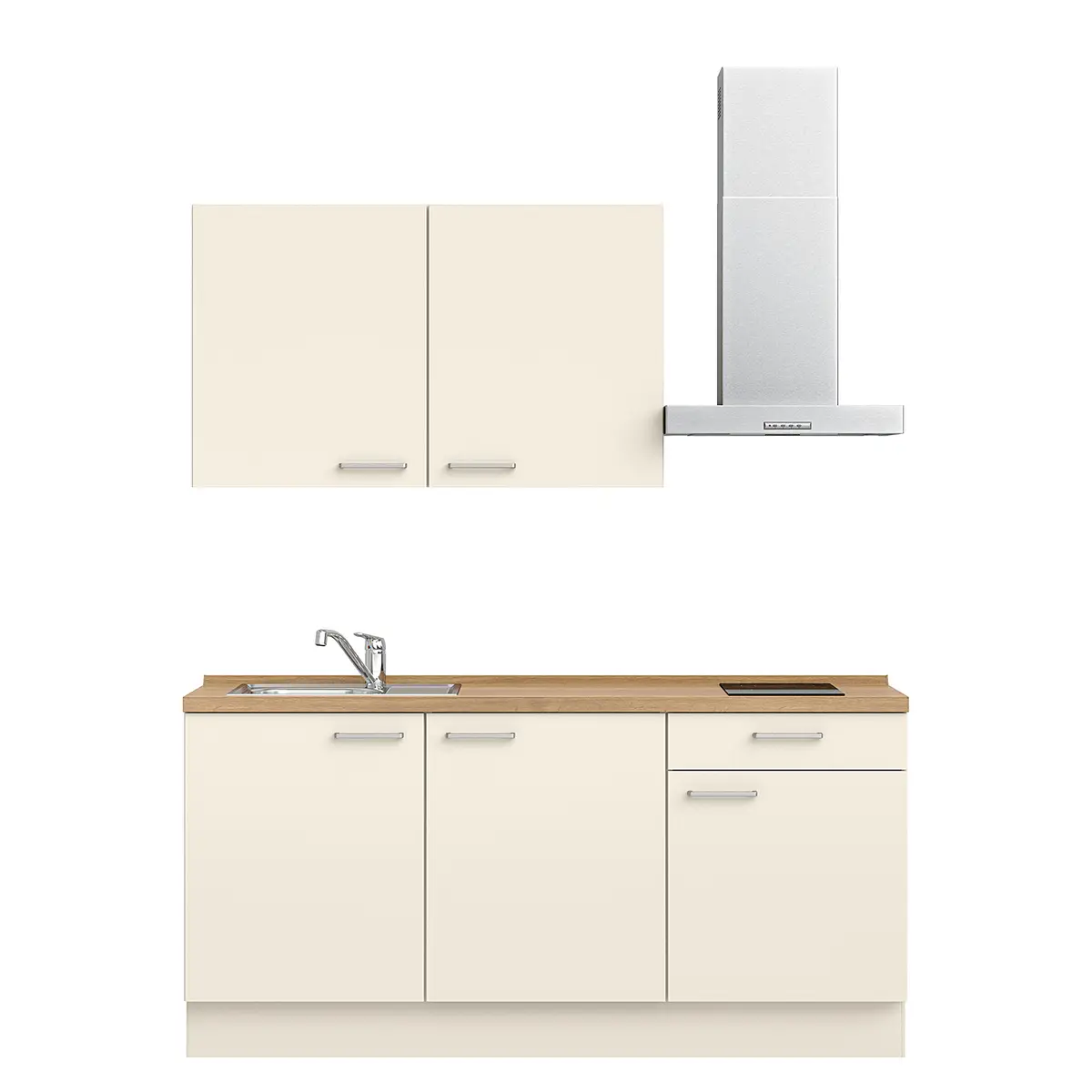 Küchenzeile Low-Line Touch Variante A 180cm | Beige