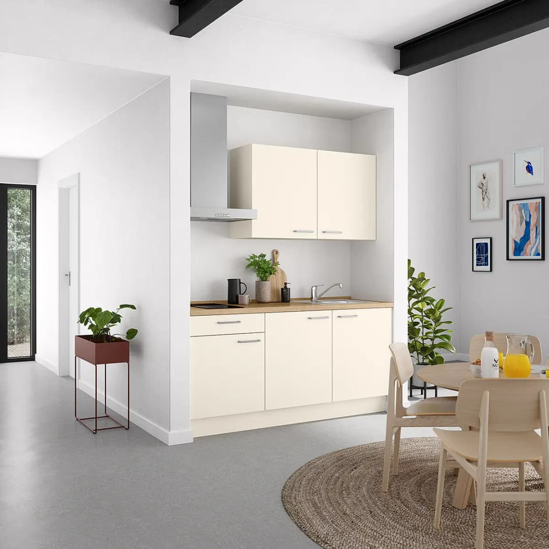 Küchenzeile Low-Line Touch Variante A | Beige