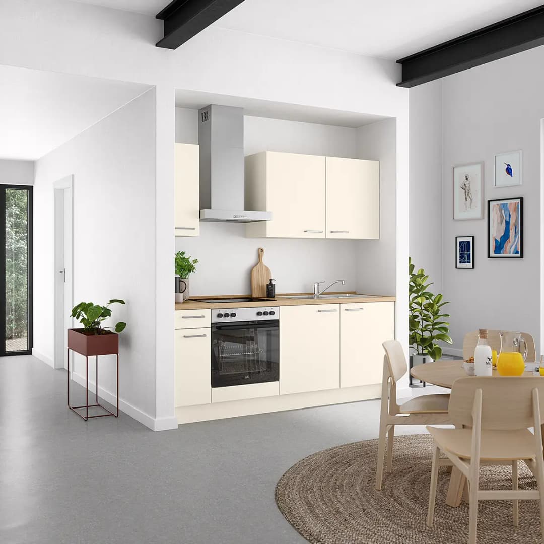 Küchenzeile Low-Line Touch Variante B | Beige