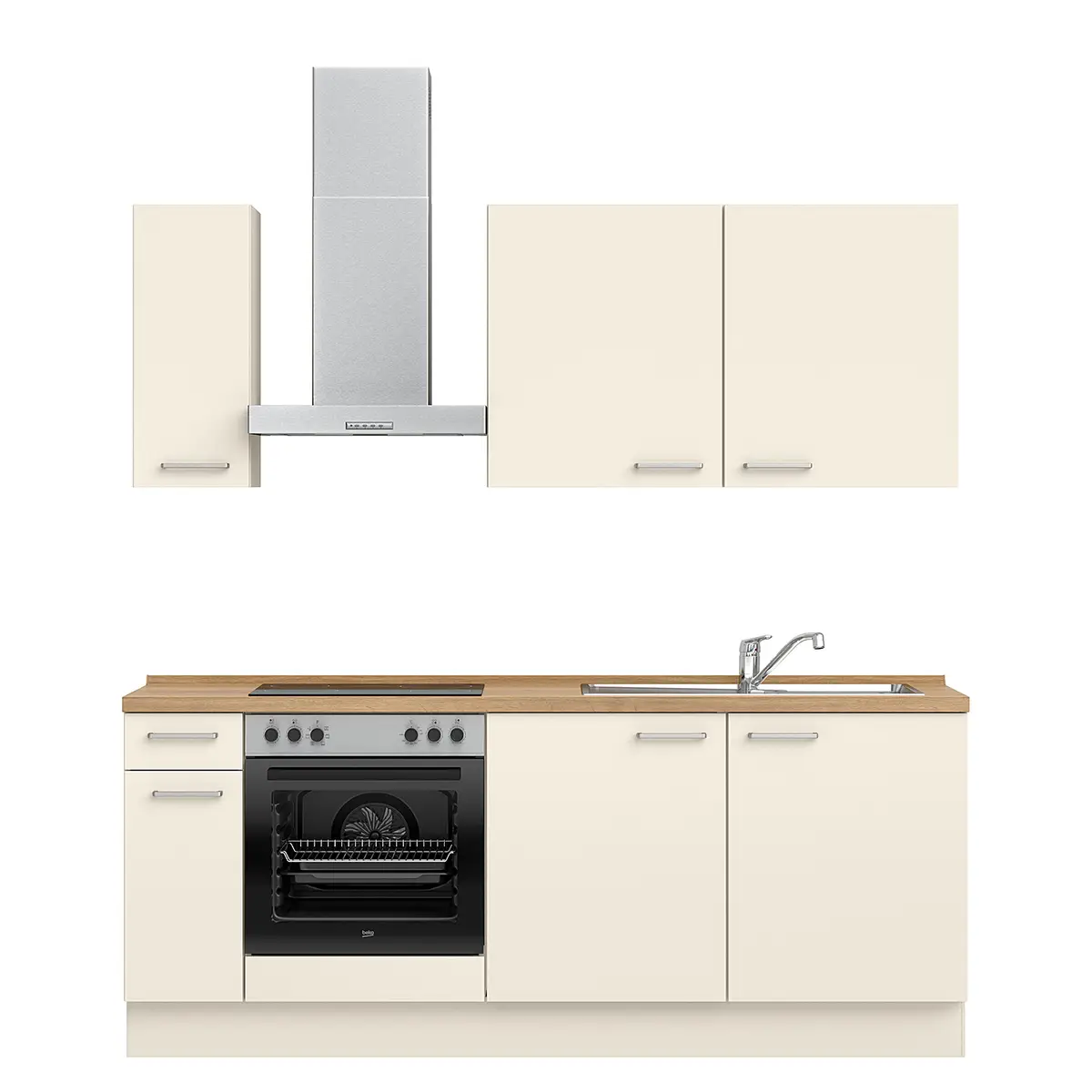 Küchenzeile Low-Line Touch Variante B | Beige