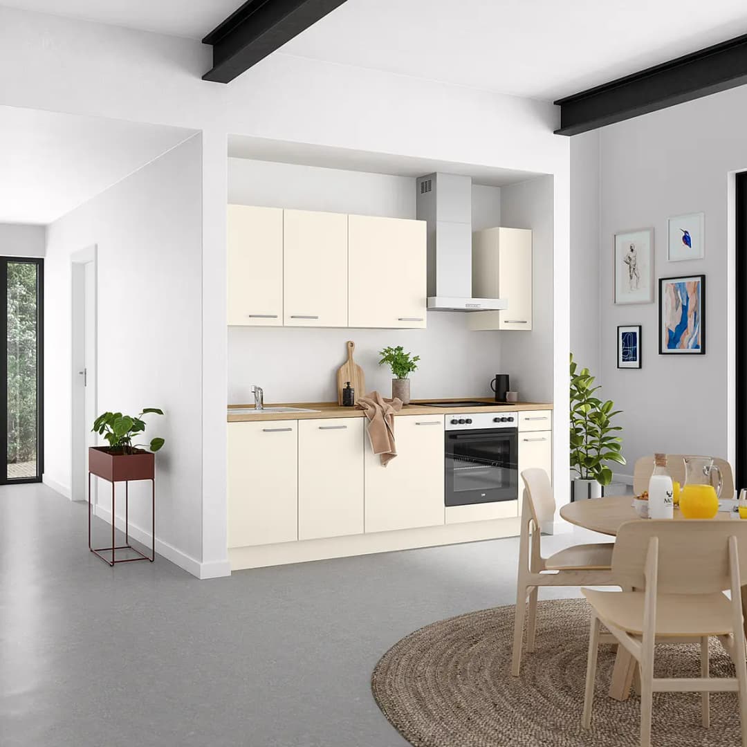 Küchenzeile Low-Line Touch Variante C | Holztöne