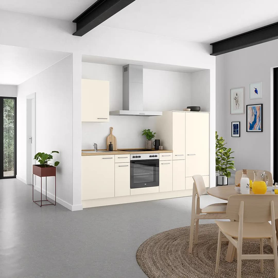 Küchenzeile Low-Line Touch Variante A | Beige