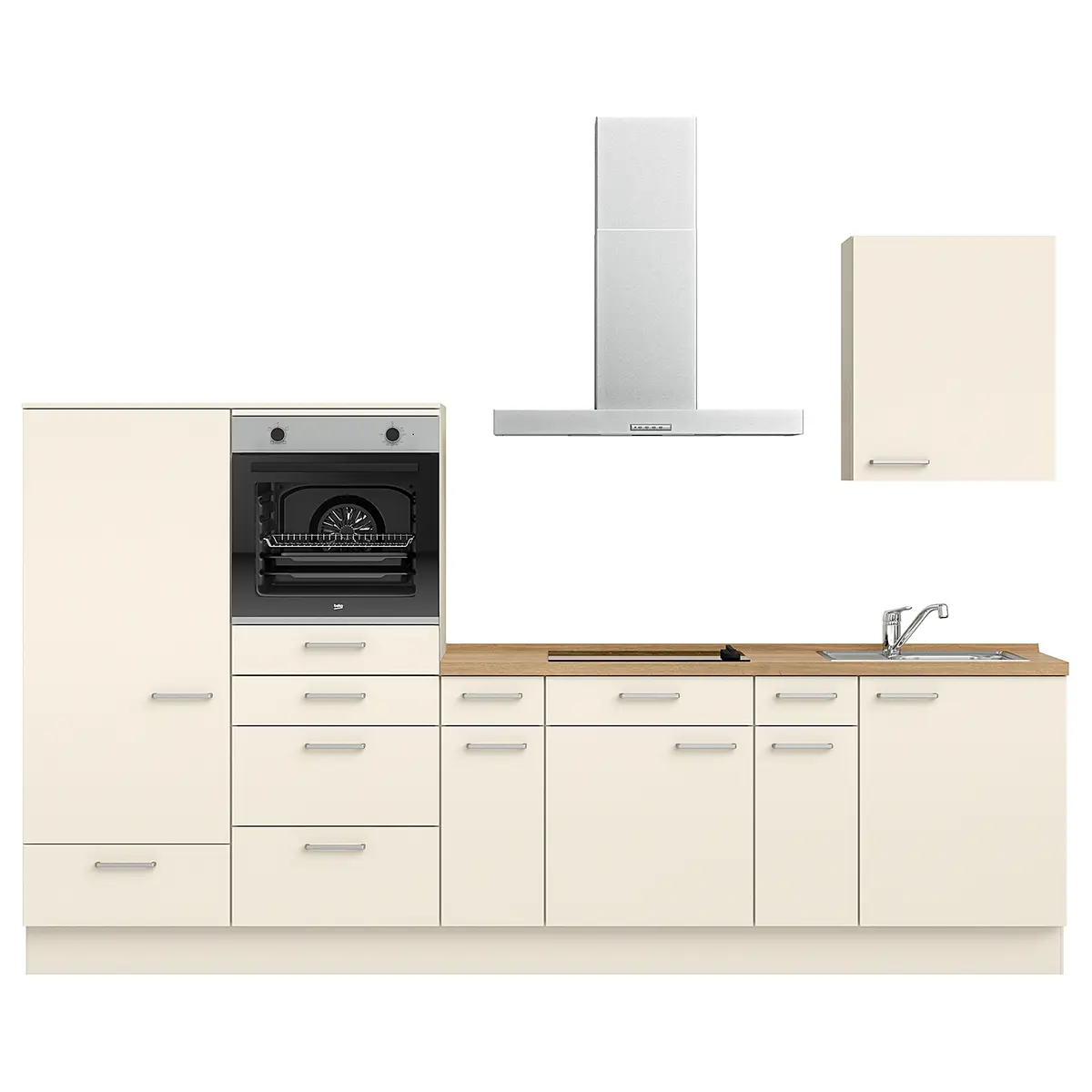 Küchenzeile Low-Line Touch Variante D | Beige