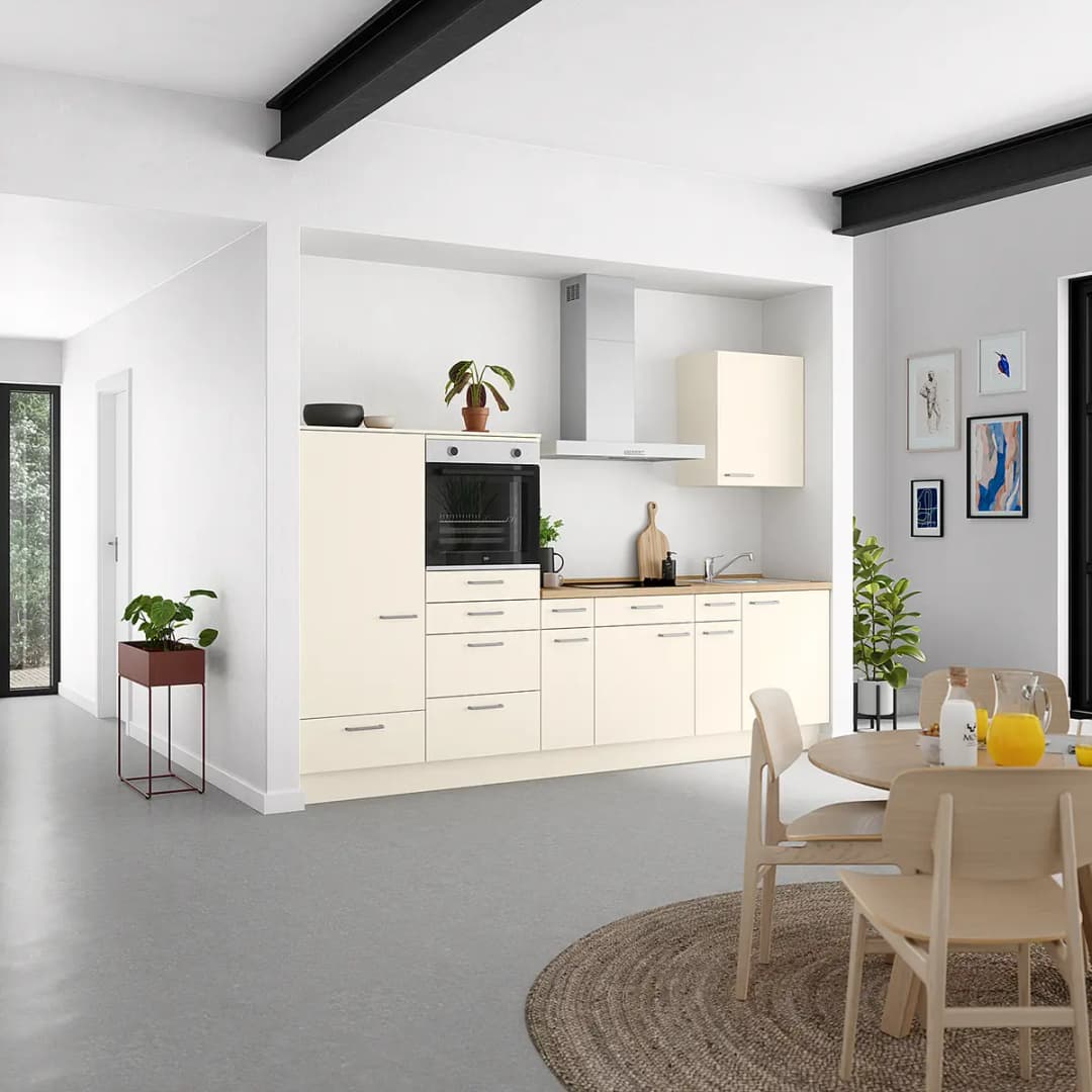 Küchenzeile Low-Line Touch Variante D | Beige