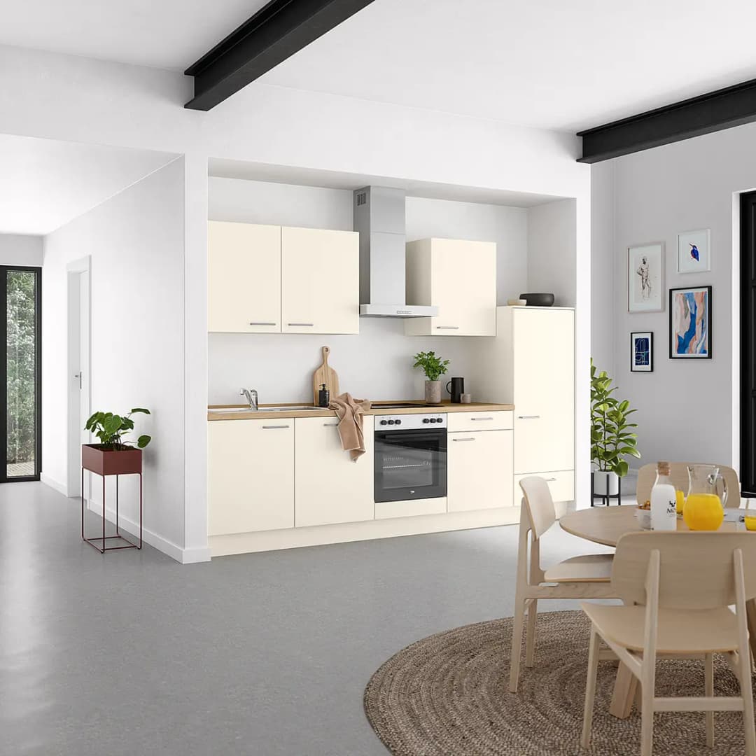 Küchenzeile Low-Line Touch Variante C | Beige