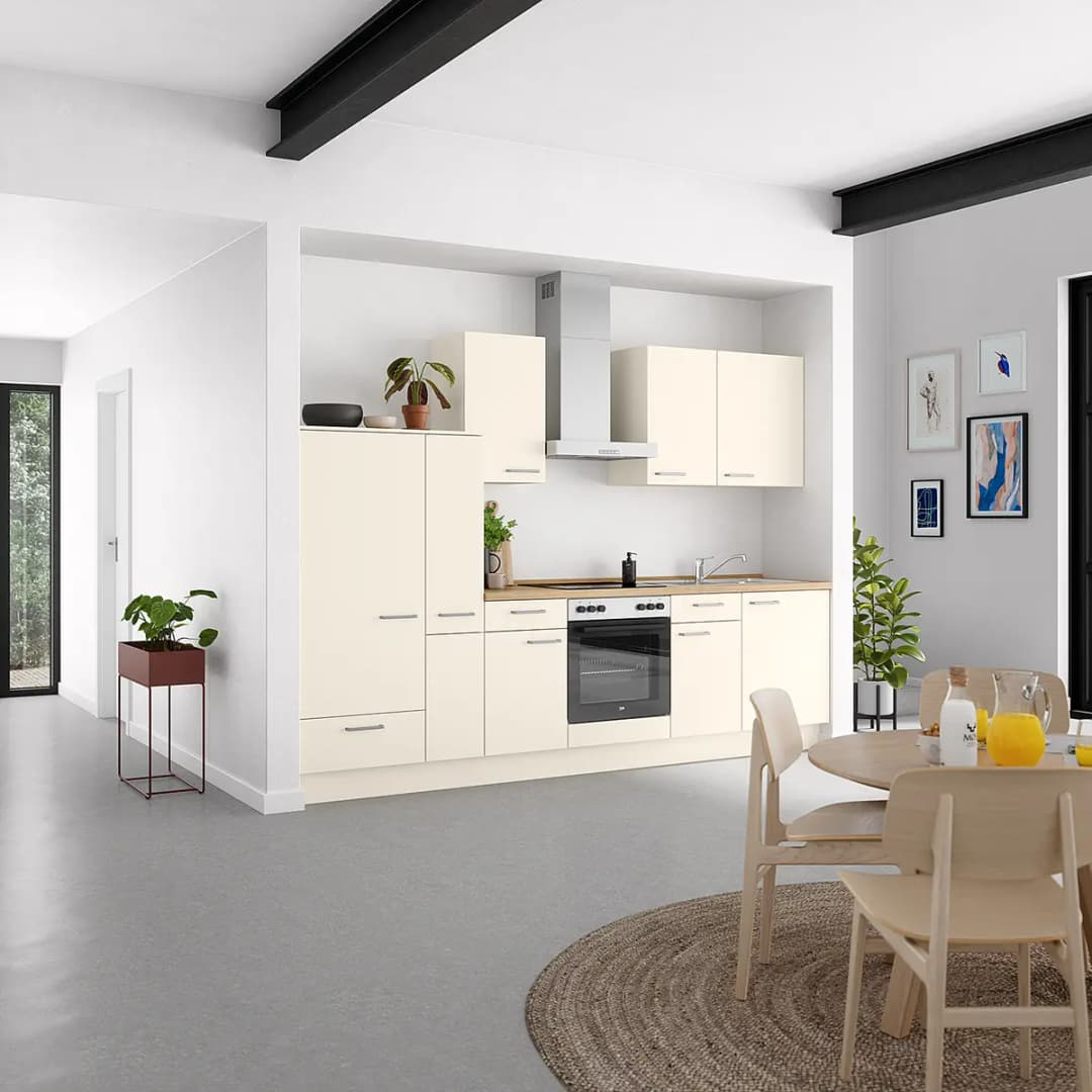 Küchenzeile Low-Line Touch Variante B | Beige