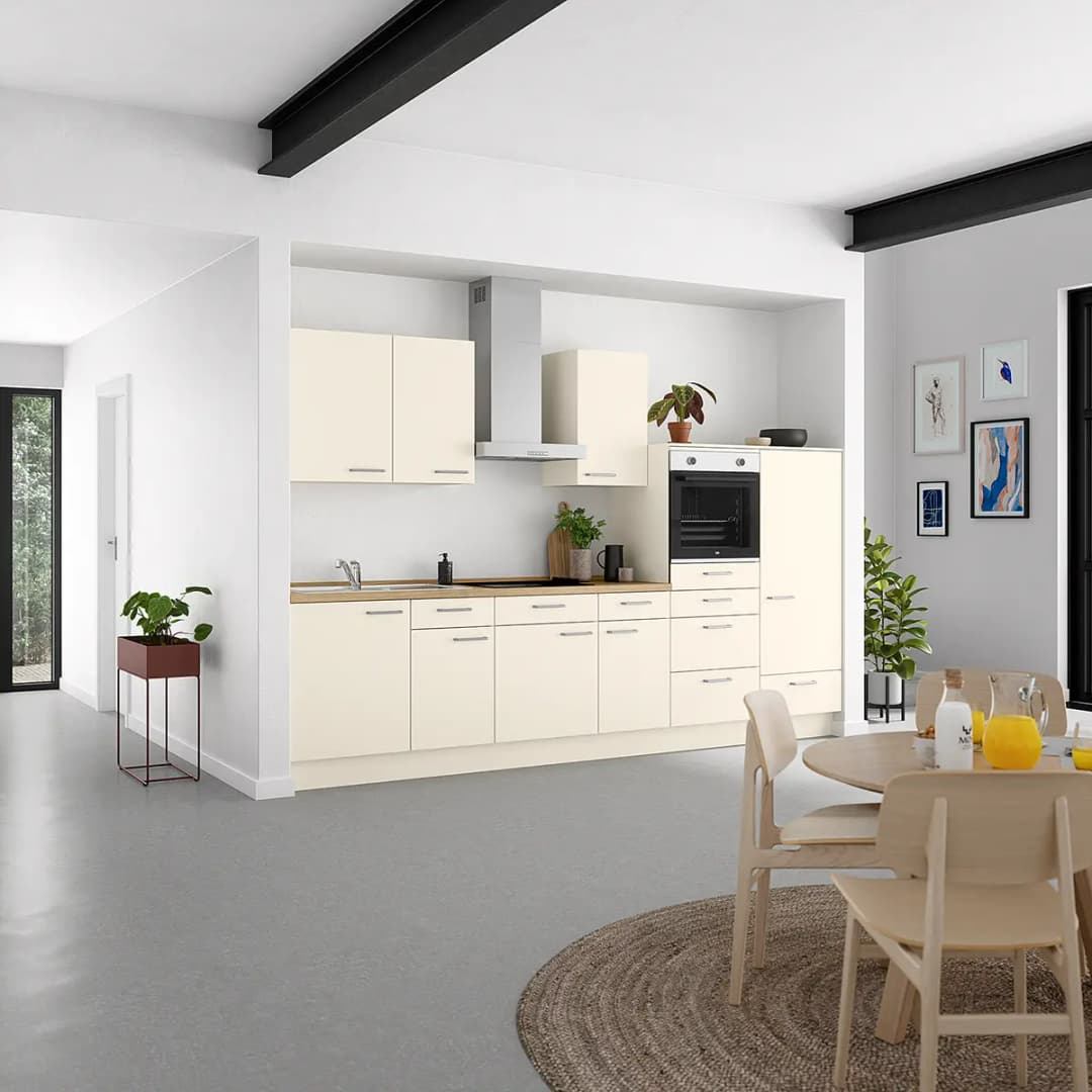 Küchenzeile Low-Line Touch Variante D | Beige