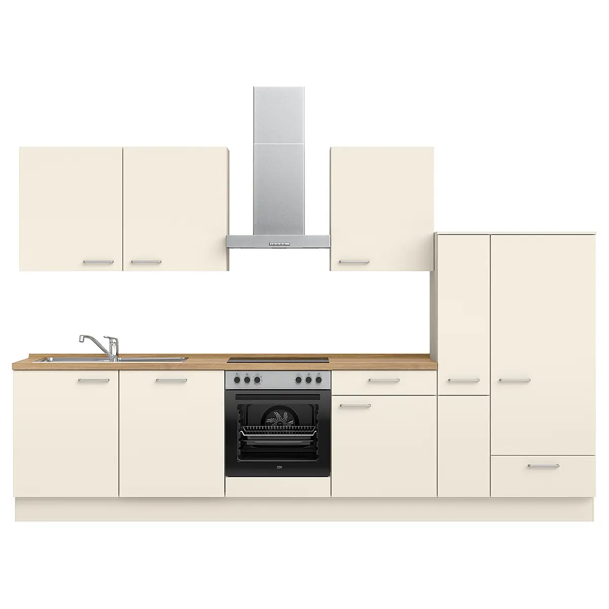 Küchenzeile Low-Line Touch Variante C | Beige