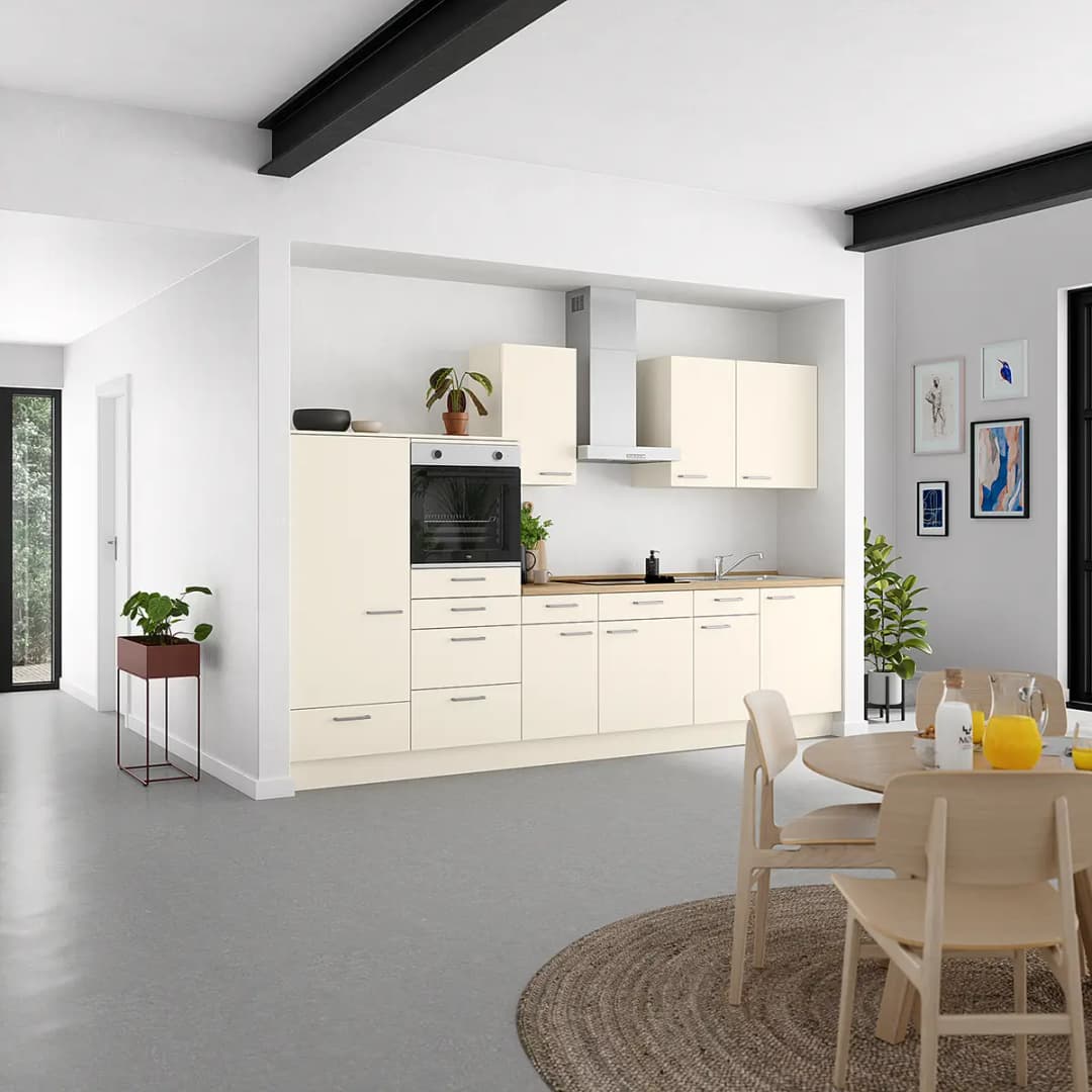 Küchenzeile Low-Line Touch Variante D | Beige