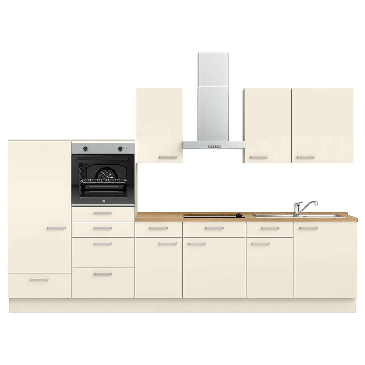 Küchenzeile Low-Line Touch Variante D | Beige