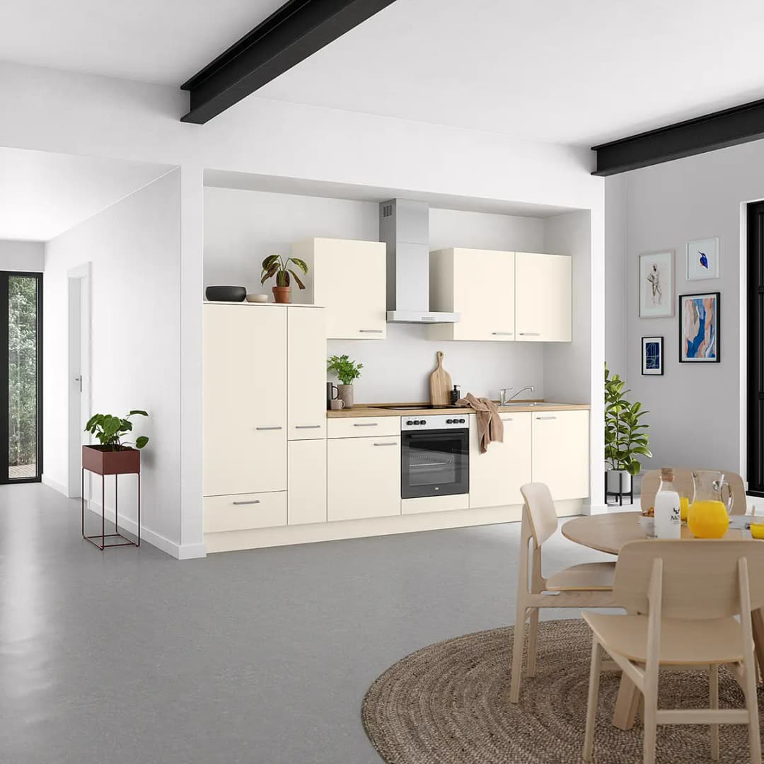 Küchenzeile Low-Line Touch Variante C | Beige
