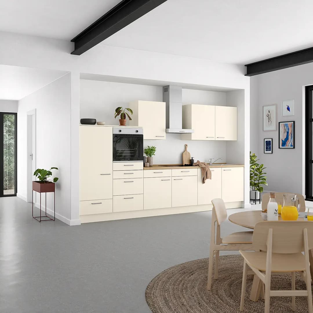 Küchenzeile Low-Line Touch Variante D | Beige