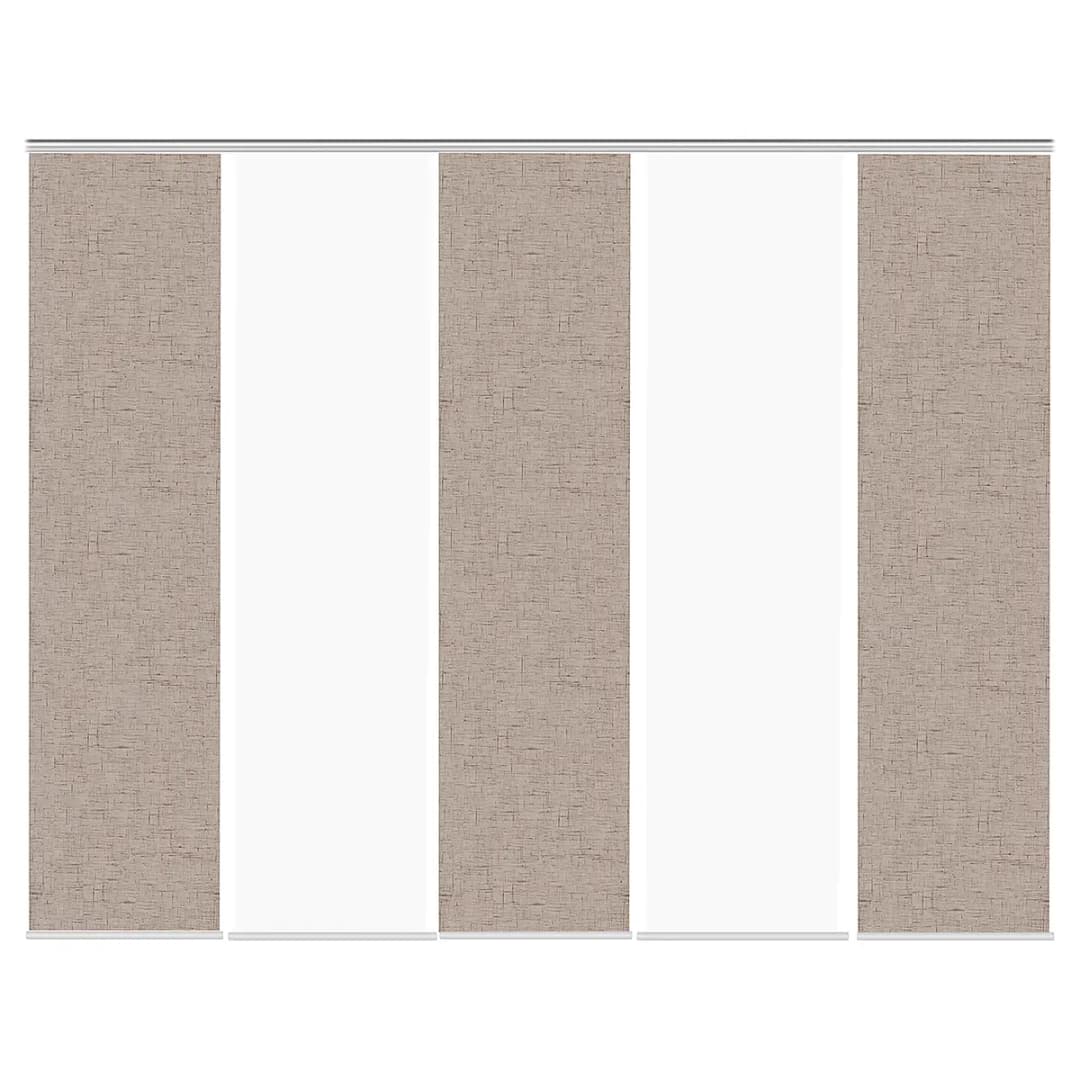 Schiebevorhang Pive 60 x 245cm Beige/Beige 5er Set | Beige