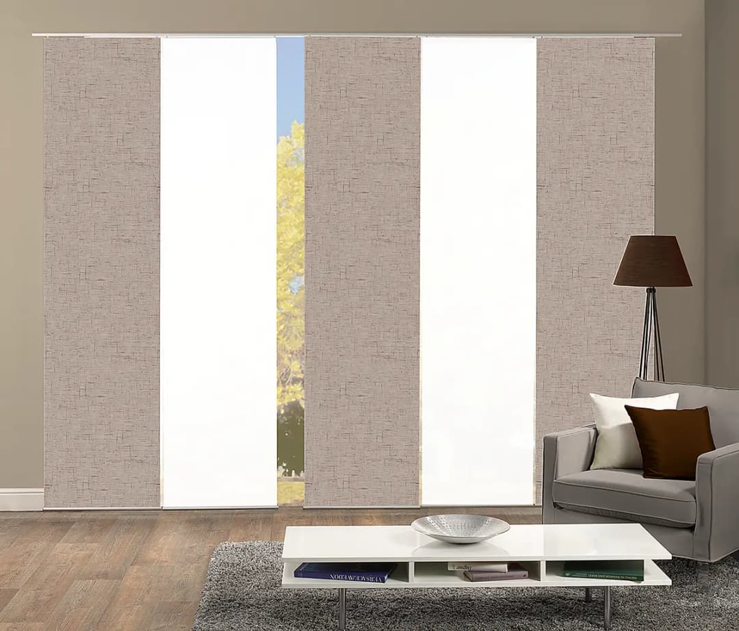 Schiebevorhang Pive 60 x 245cm Beige/Beige 5er Set | Beige