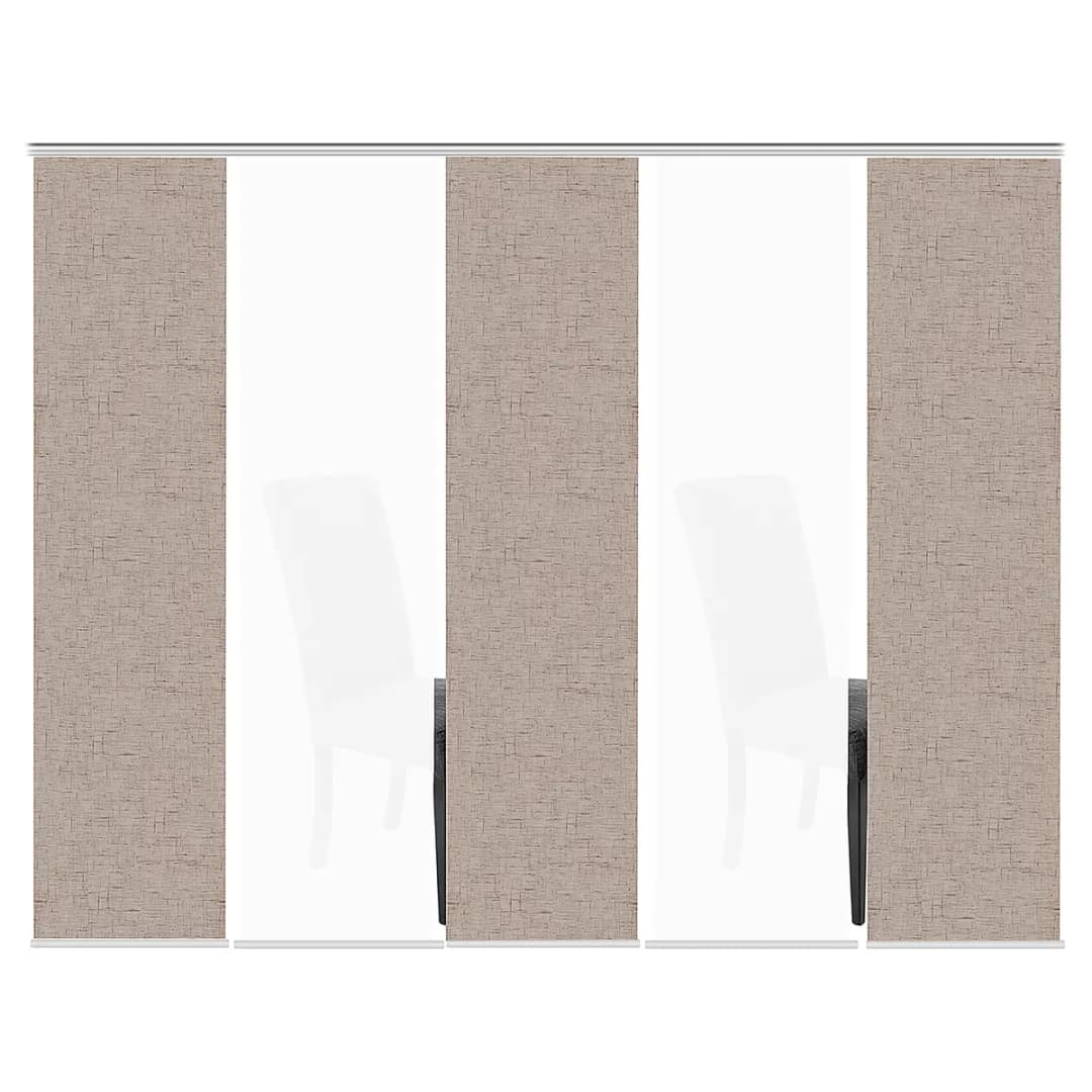 Schiebevorhang Pive 60 x 245cm Beige/Beige 5er Set | Beige