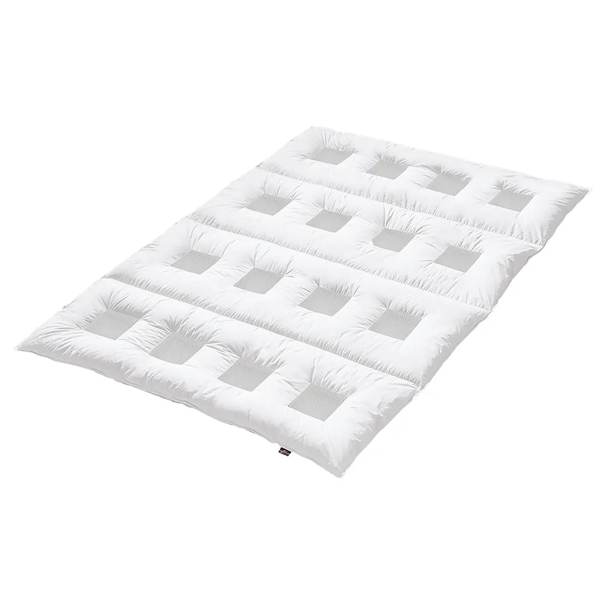 Daunenbettdecke Medium 135 x 200cm Weiß Baumwollstoff | Weiß