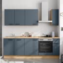 nobilia Küchenzeile Low-Line Easytouch Kombi C 240cm | Blau