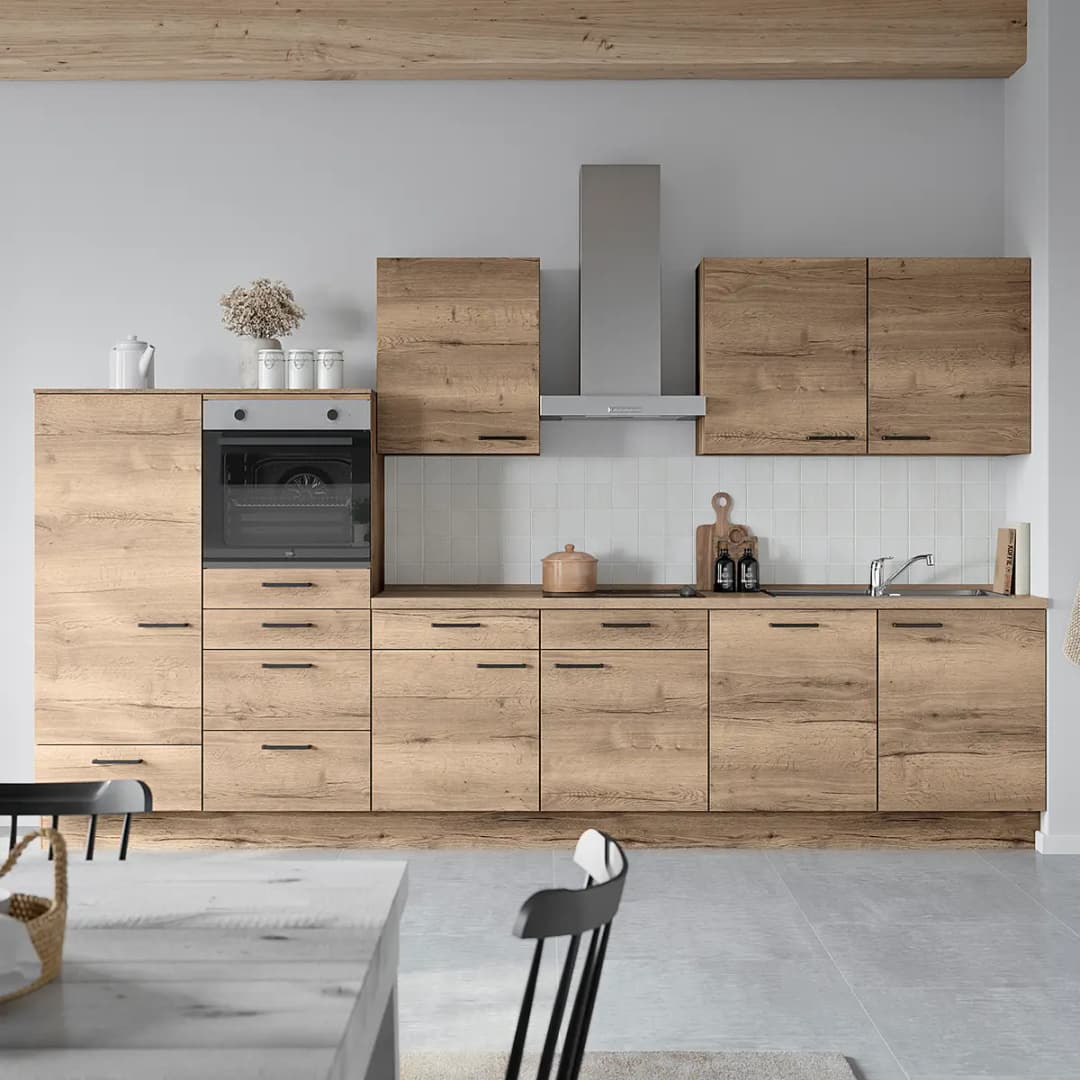Nobilia Küchenzeile Low-Line Structura Kombi D | Braun