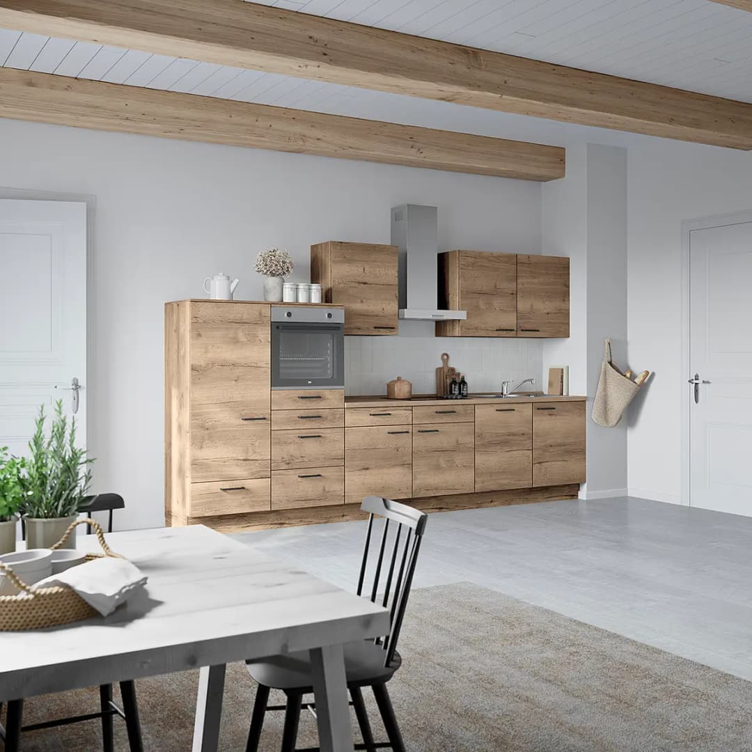 Nobilia Küchenzeile Low-Line Structura Kombi D | Braun