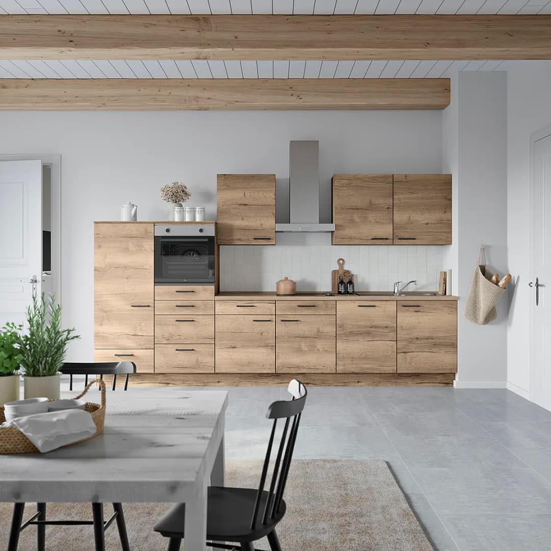 Nobilia Küchenzeile Low-Line Structura Kombi D | Braun