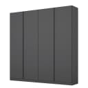 Drehtürenschrank 181cm Grau/Graumetallic Premium | Grau