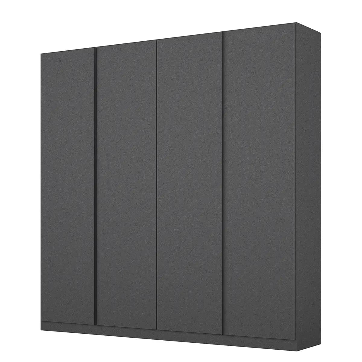 Drehtürenschrank 181cm Grau/Graumetallic Premium | Grau