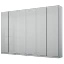 Drehtürenschrank mit Glas 271cm Grau/Seidengrau Premium | Grau