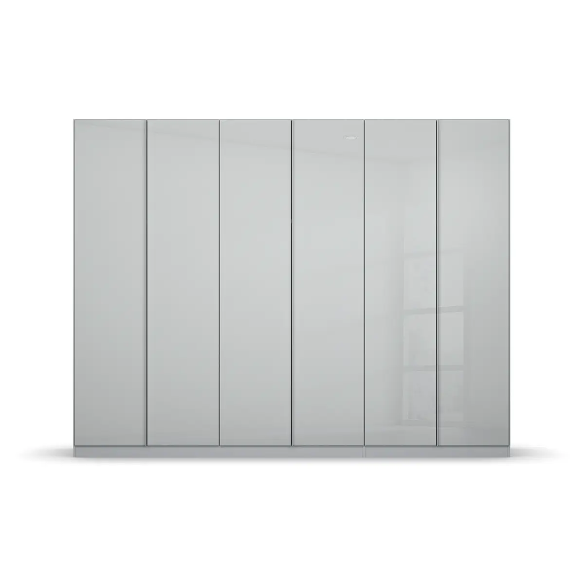 Drehtürenschrank mit Glas 271cm Grau/Seidengrau Premium | Grau