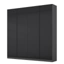 Drehtürenschrank mit Glas 181cm Grau/Graumetallic Premium
