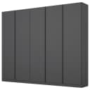 Drehtürenschrank 226cm Grau/Graumetallic Basic | Grau