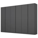 Drehtürenschrank 271cm Grau/Graumetallic Basic | Grau