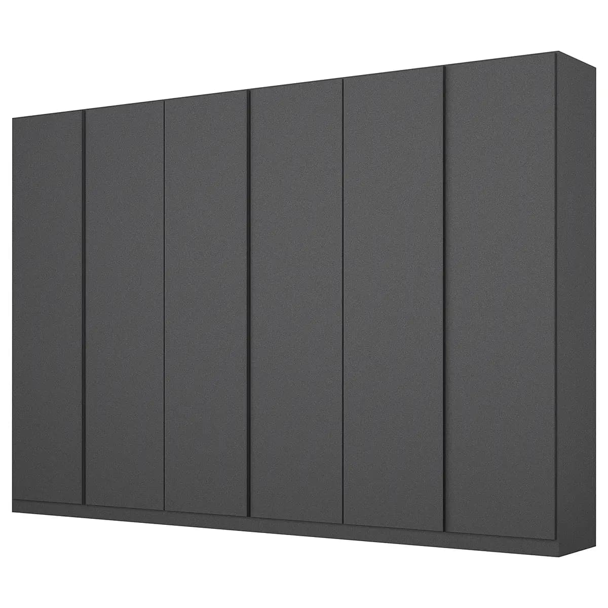 Drehtürenschrank 271cm Grau/Graumetallic Basic | Grau