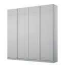 Drehtürenschrank mit Glas 181cm Grau/Seidengrau Basic | Grau