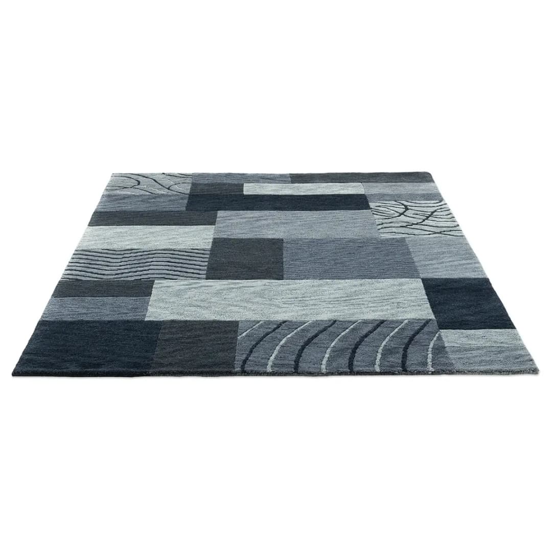 Wollteppich Domas Grau/Anthrazit 120 x 180cm Wolle | Grau