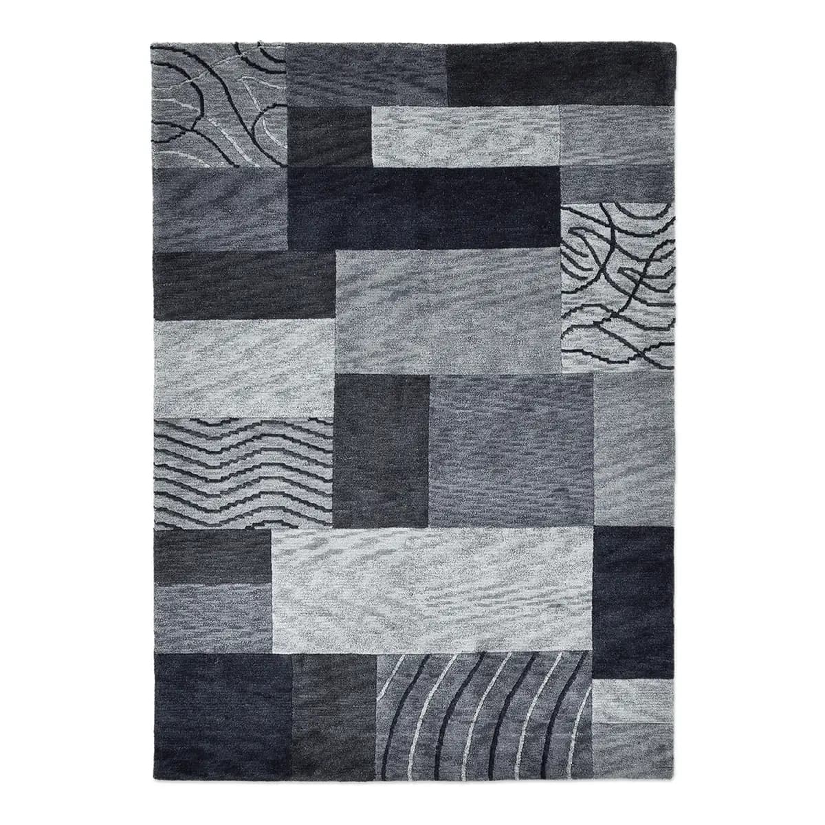 Wollteppich Royal Domas Grau/Anthrazit 250 x 350cm Wolle | Grau