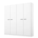 Drehtürenschrank 181cm Weiß/Alpinweiß ohne Spiegeltür/-en