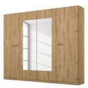 Drehtürenschrank 226cm Braun/Eiche Artisan Dekor mit Spiegeltür