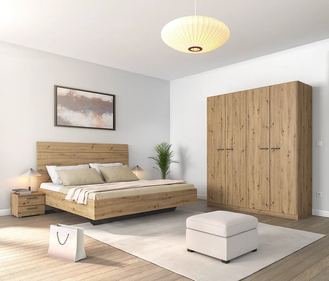 Bettgestell Florenz 180x200cm | Holztöne