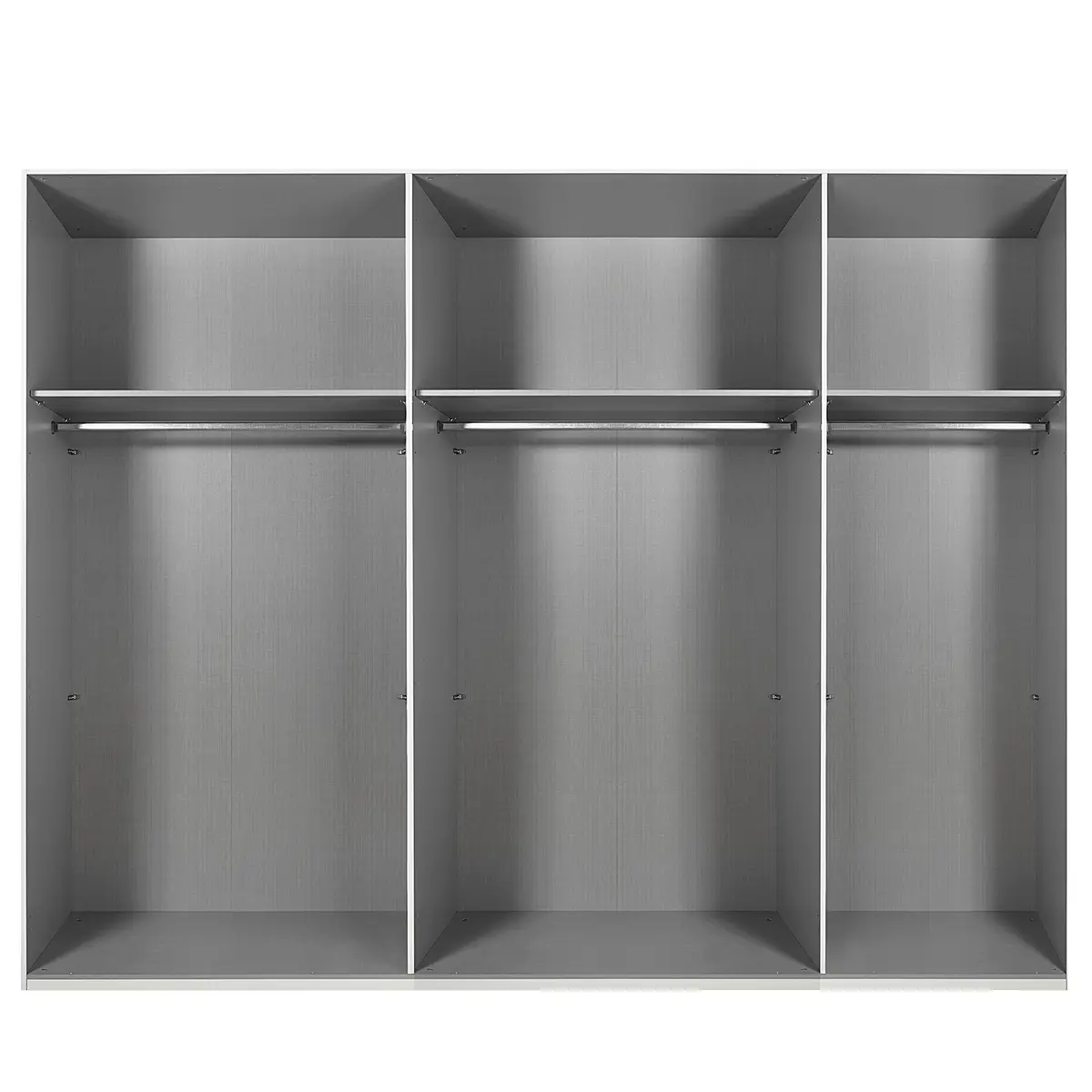 Drehtürenschrank Andorra 250cm Grau/Graphit/Eiche Artisan Dekor