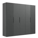 Drehtürenschrank Andorra 250cm Grau/Graphit | Grau