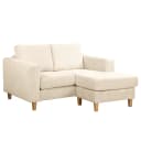 Ecksofa 1-Sitzer mit Longchair | Beige